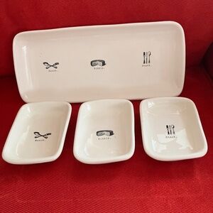 Rae Dunn 4piece Tray Dish